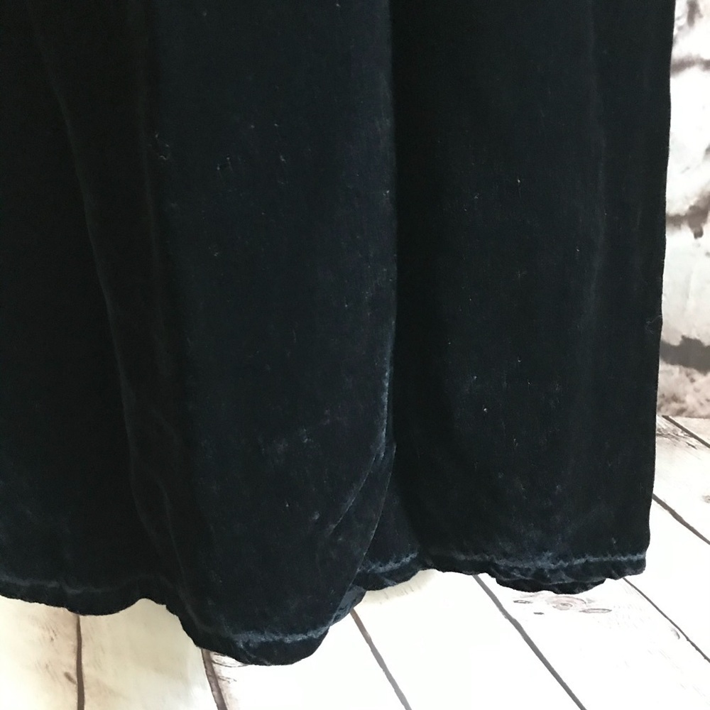 Vintage JOHN PAUL RICHARD Fairy Grunge Black Velvet Goth Whimsigoth Maxi Skirt S - Picture 6 of 12